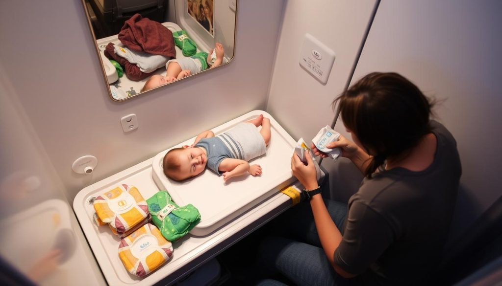 diaper changing in flight