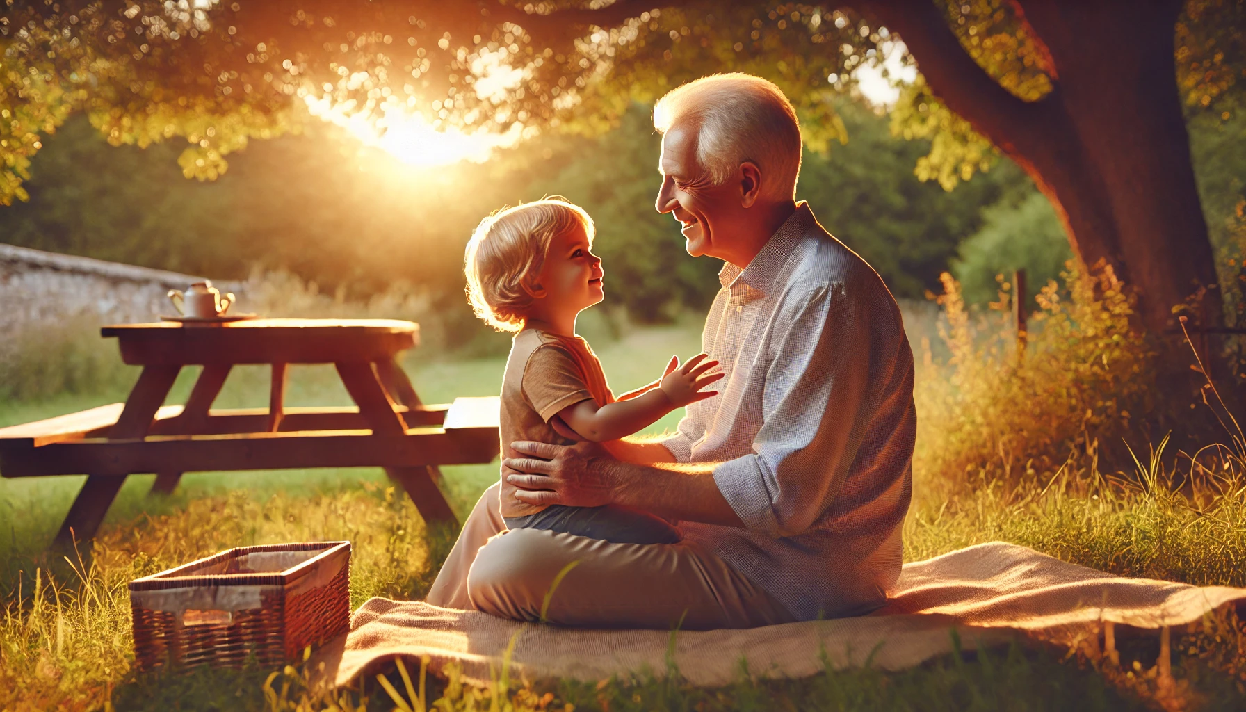 Poppa hugging child with joy – heartfelt I love you Poppa quote