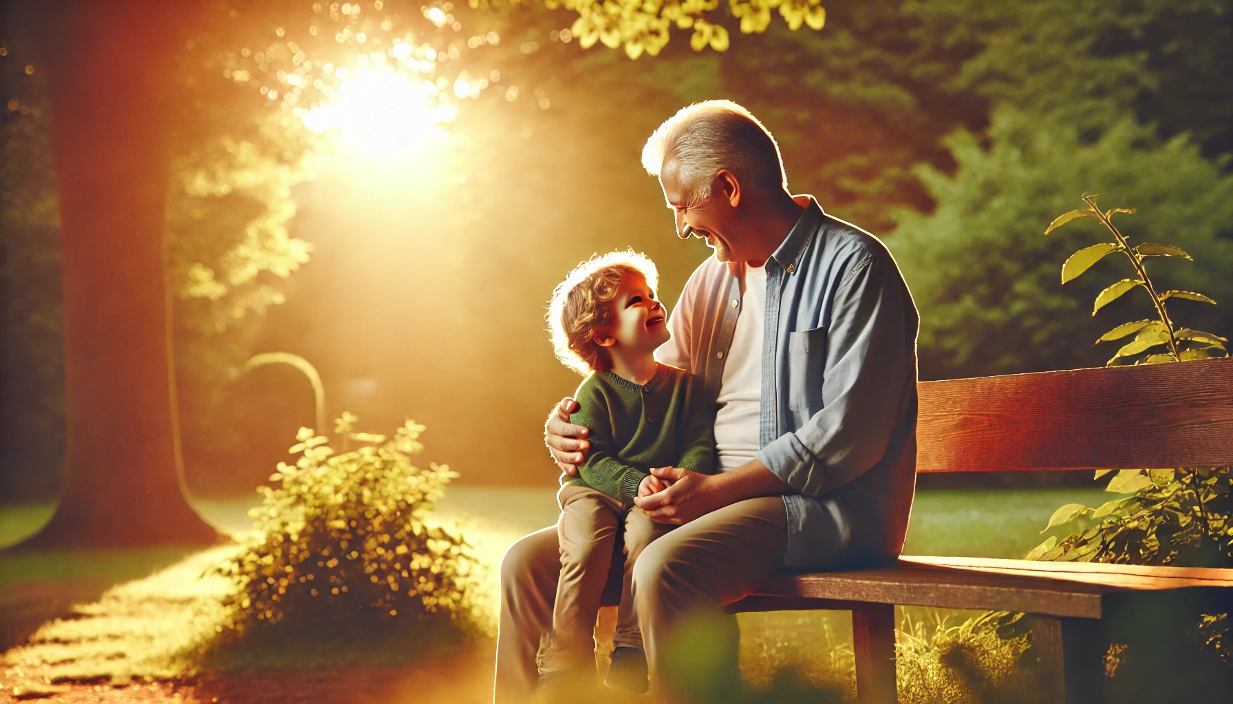 Pops and child sharing a laugh – joyful I love you Pops quote moment