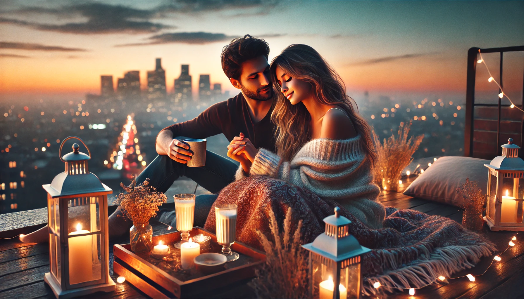 Couple laughing together on a weekend