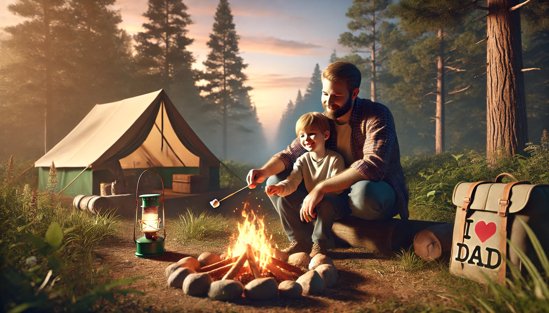 Single dad walking hand-in-hand with his child at sunset